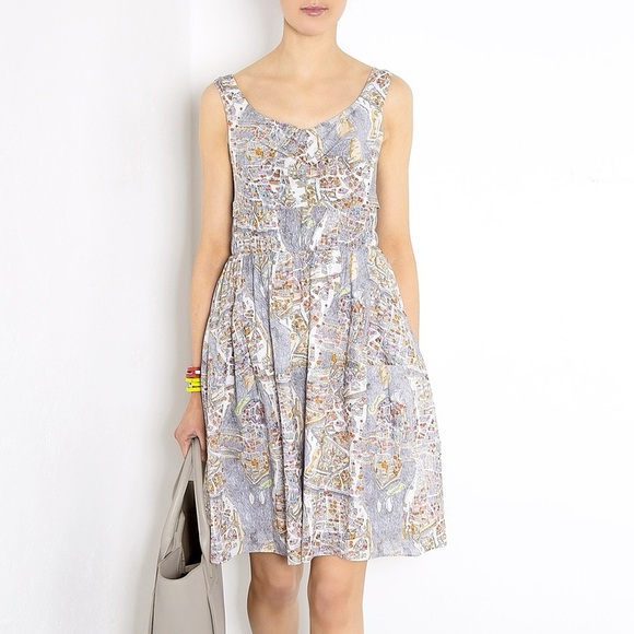 Carven Dresses & Skirts - Carven Paris map print mini dress